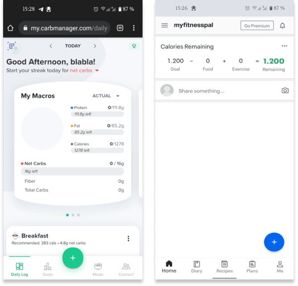 App screenshots